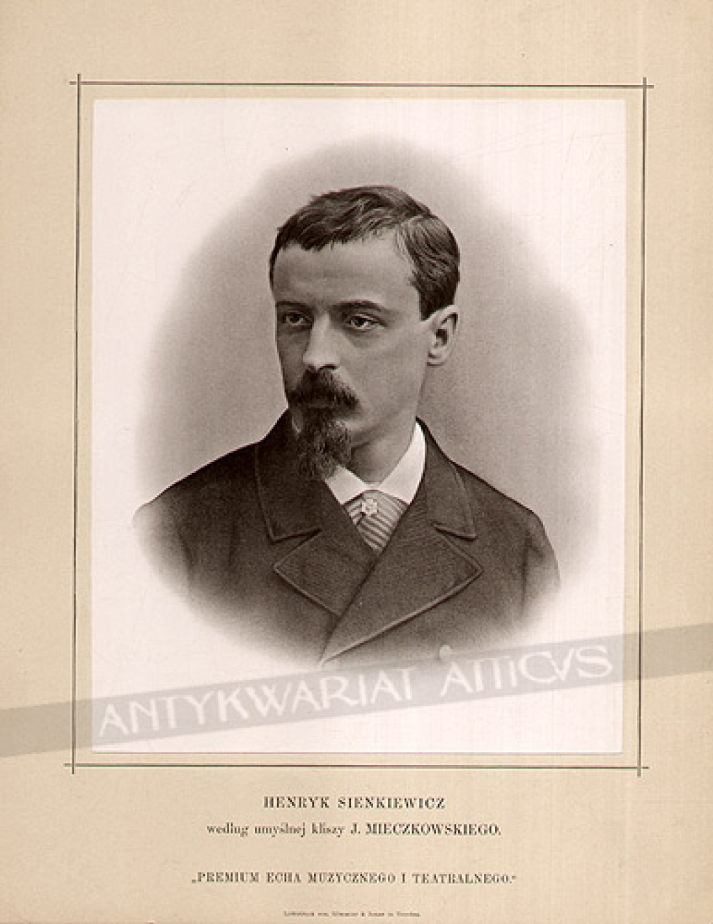 [fotolitografia, ok. 1885] Henryk Sienkiewicz