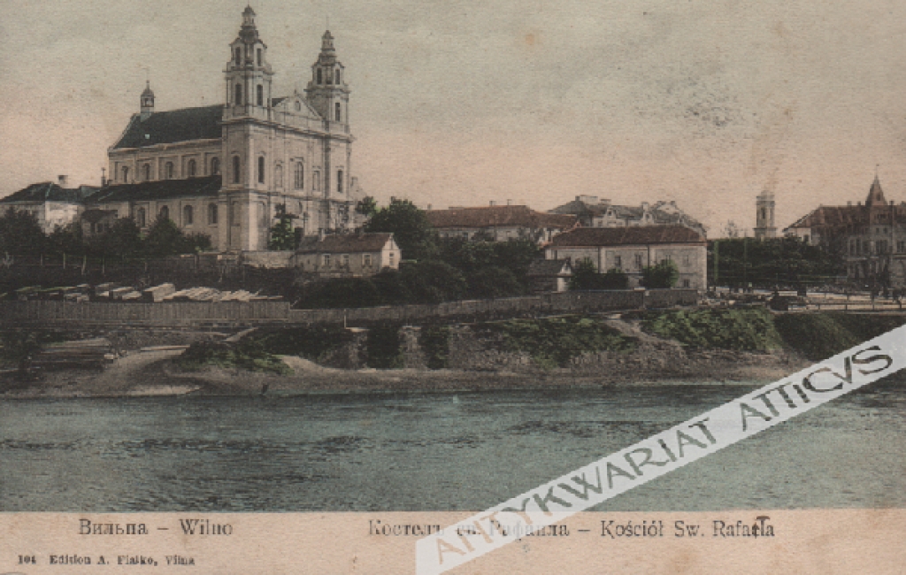 [pocztówka, 1907] Wilno. Kościół Św. Rafaela