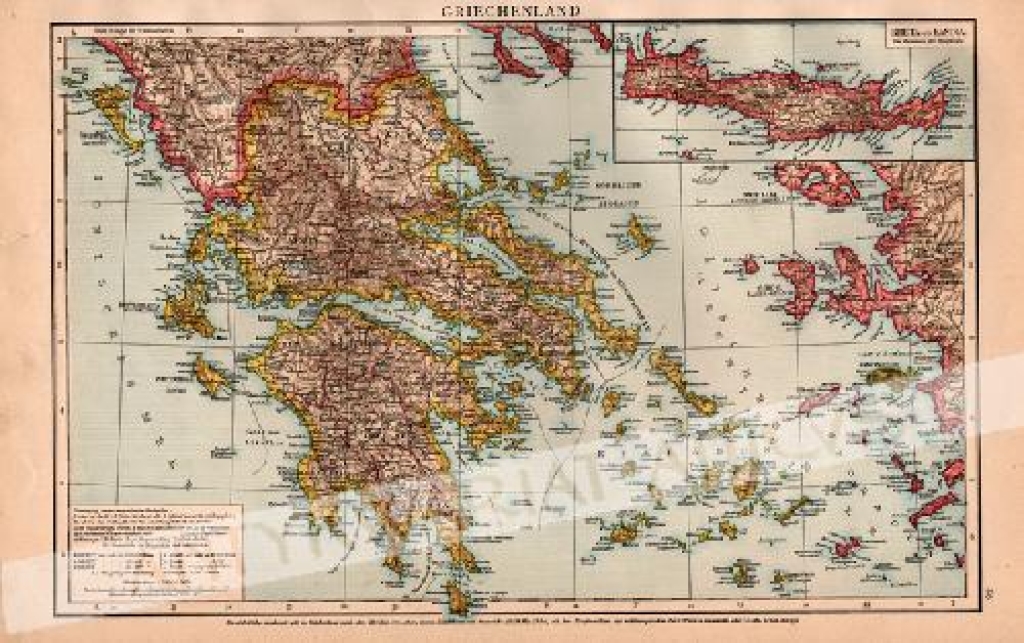 [mapa, 1893] Griechenland [Grecja antyczna]