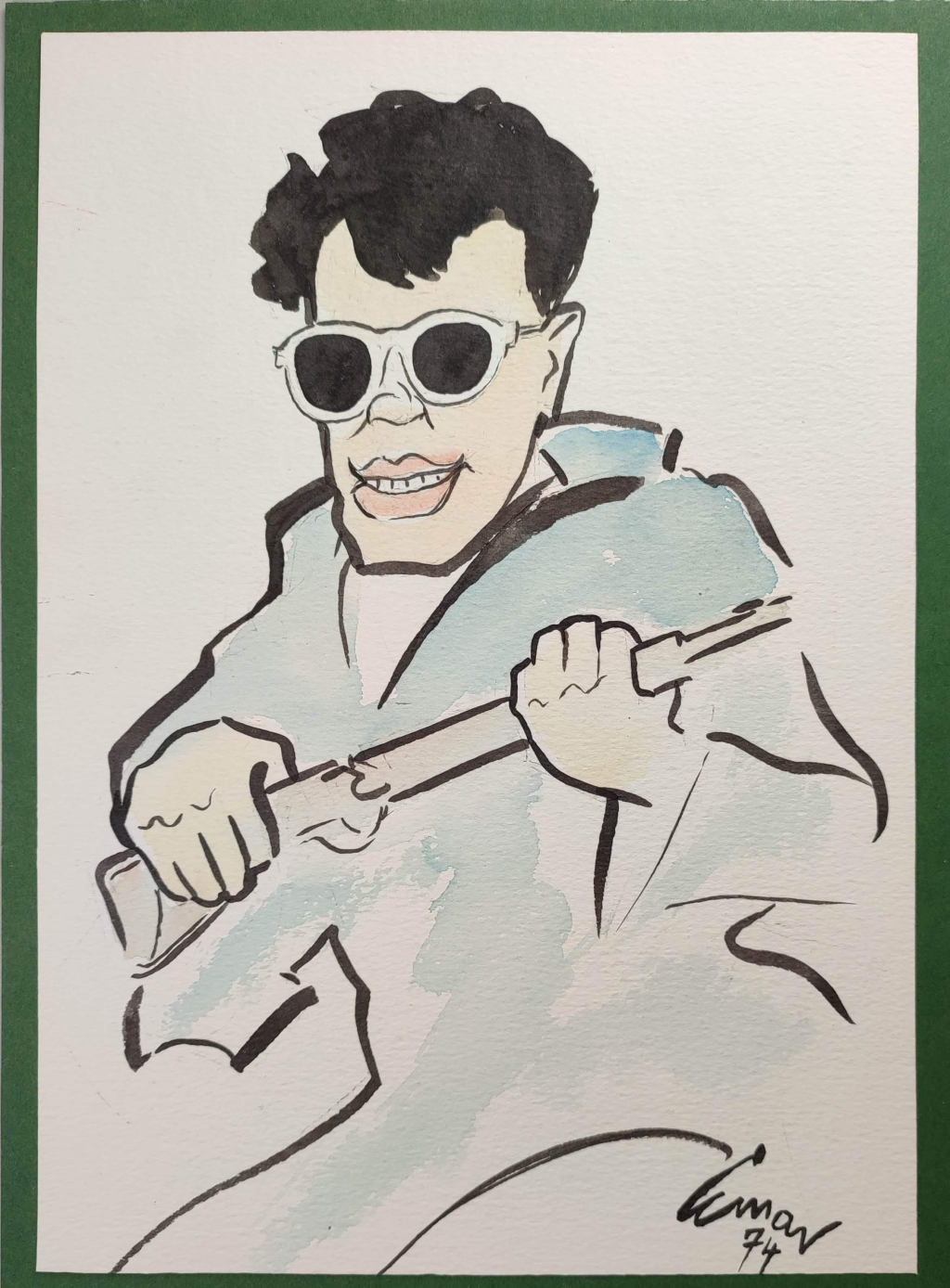 [portret satyryczny] Zbigniew Cybulski w "Popiele i Diamencie"