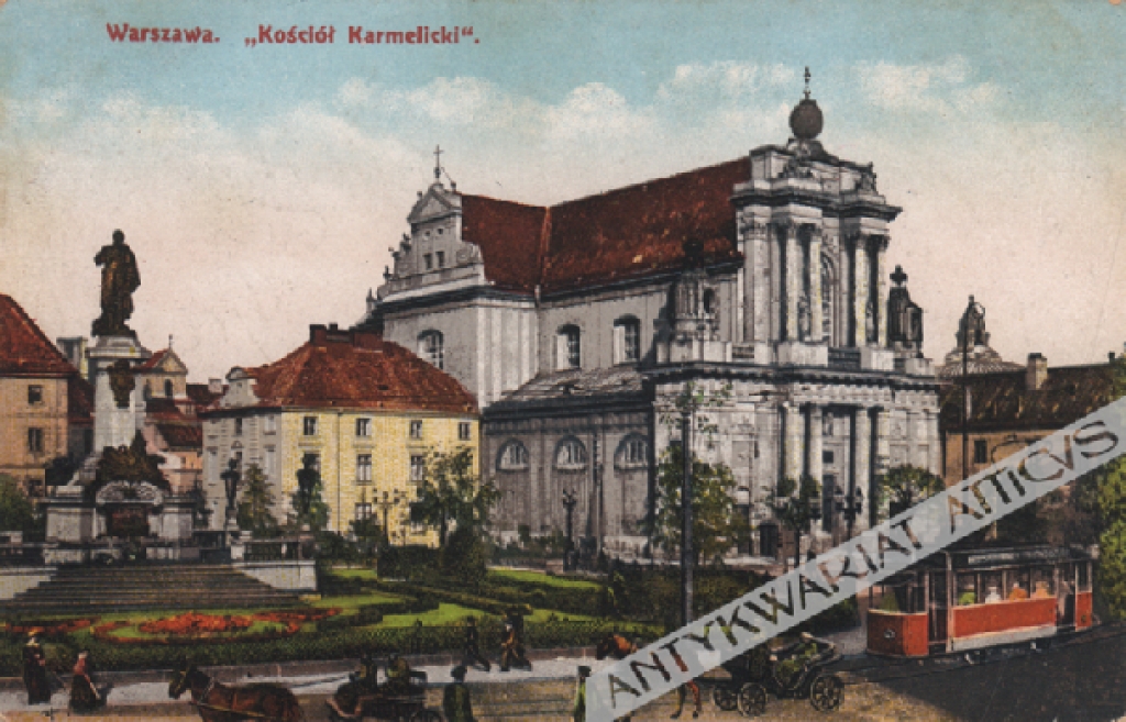 [pocztówka, 1913] Warszawa. "Kościół Karmelicki". Varsovie. Eglise Karmelitzki.