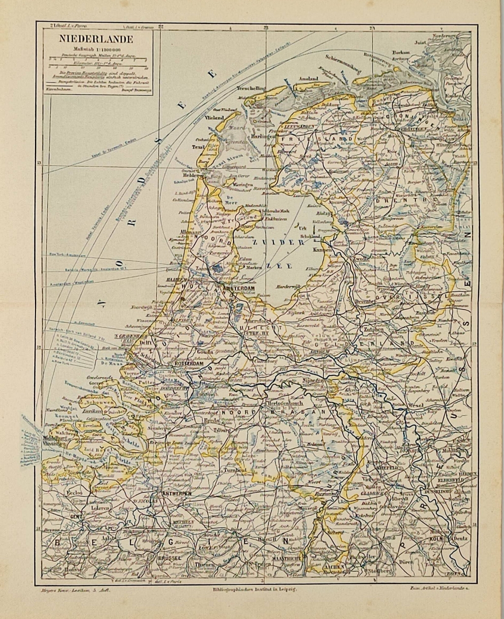 [mapa, 1897] Niederlande [Holandia]