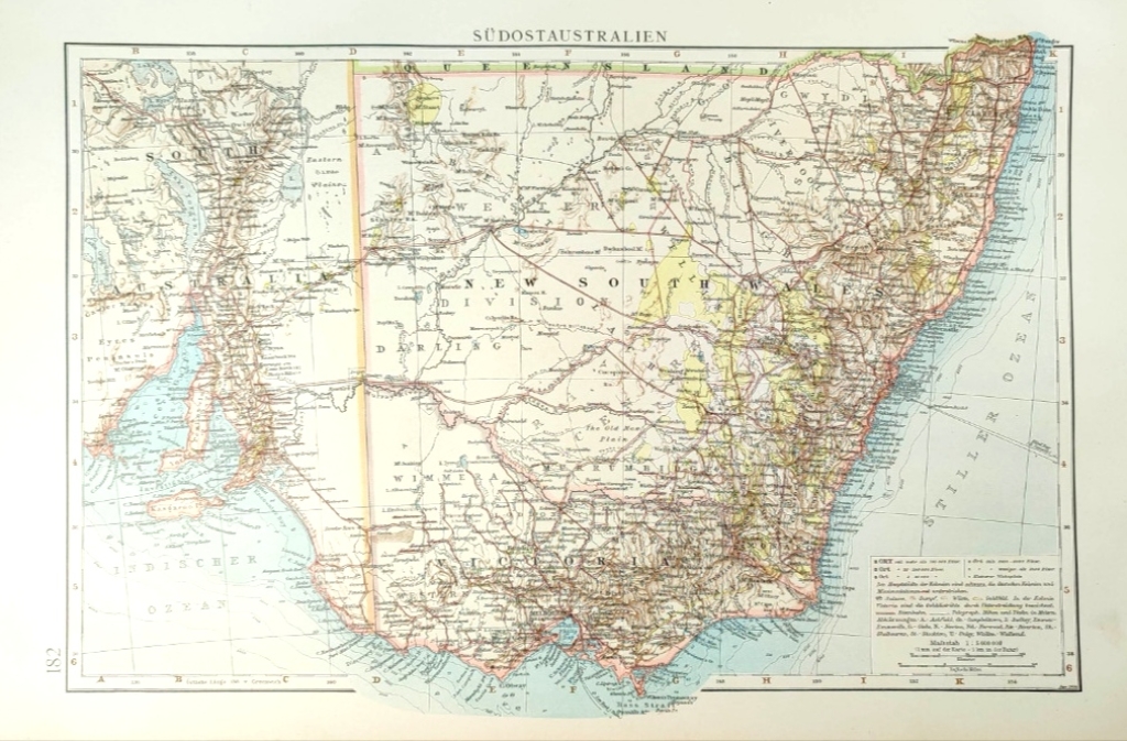 [mapa, 1898] Sudostaustralien [Australia Południowo Wschodnia]