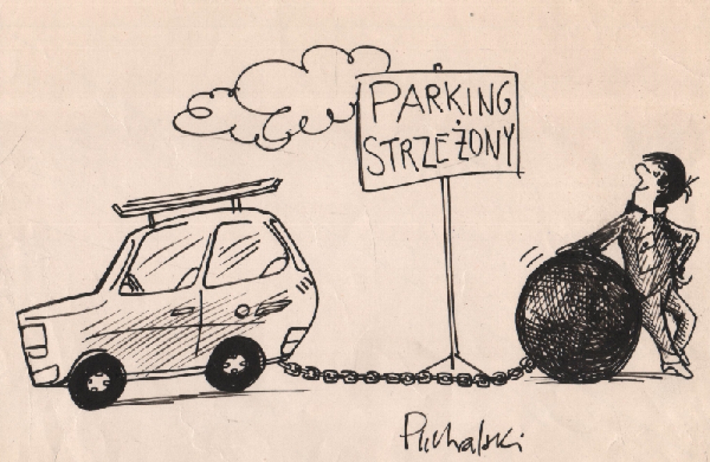 [rysunek, lata 1980-te] [Parking strzeżony]