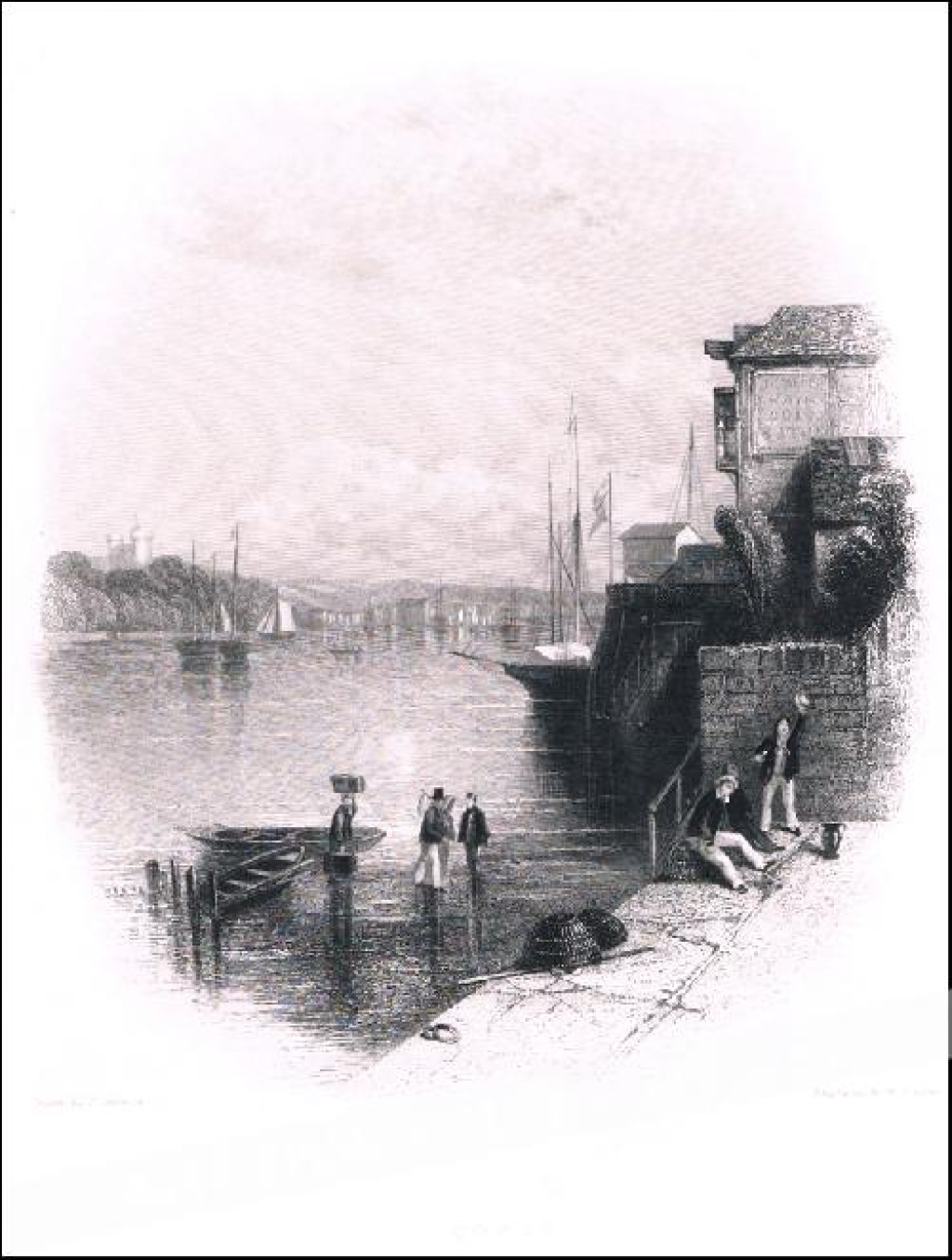 [rycina, ok. 1840] Cowes. Hampshire [English seaport on the Isle of Wight]