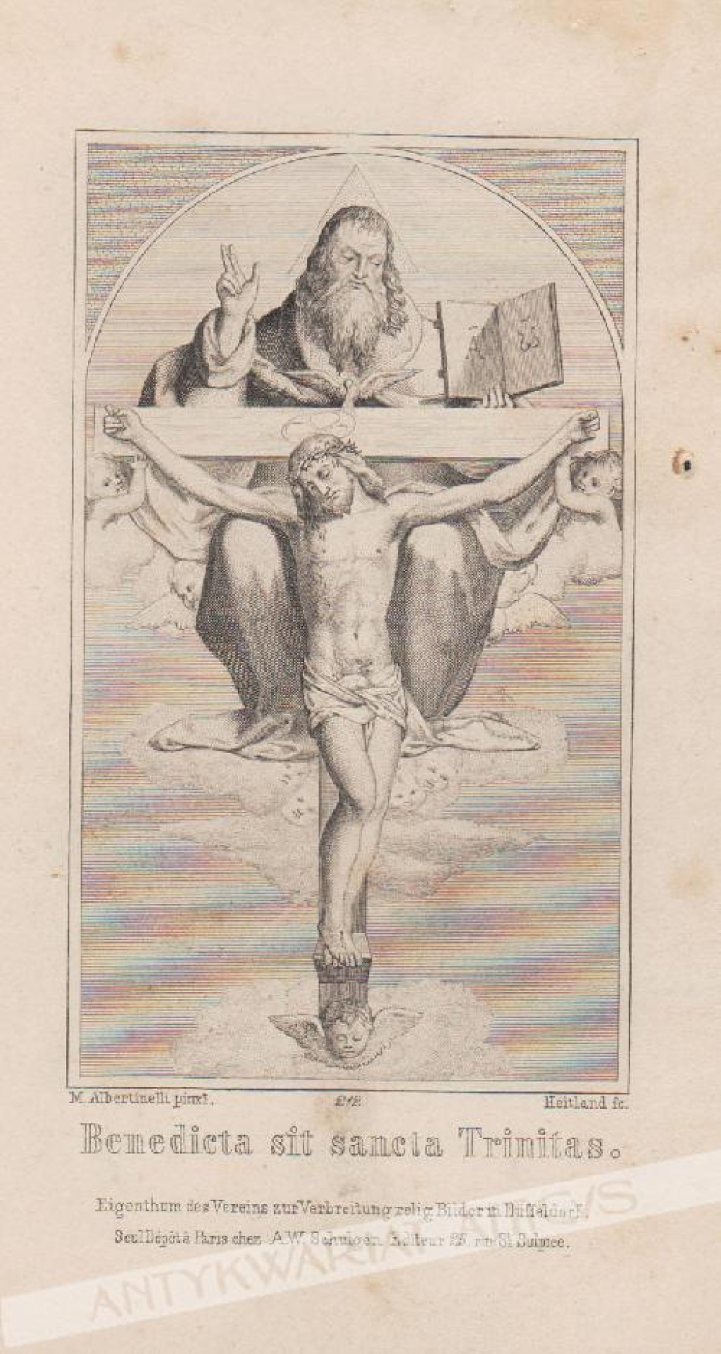 [rycina, 1864] Benedicta sit sancta Trinitas  [Błogosławiona niech będzie Trójca Przenajświętsza]