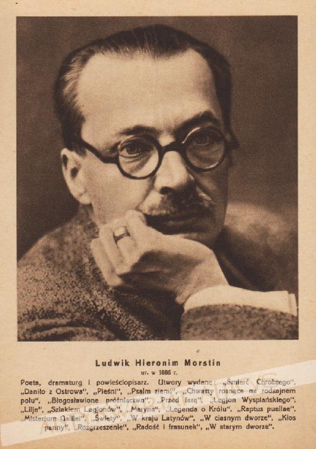 [pocztówka, 1933] Ludwik Hieronim Morstin