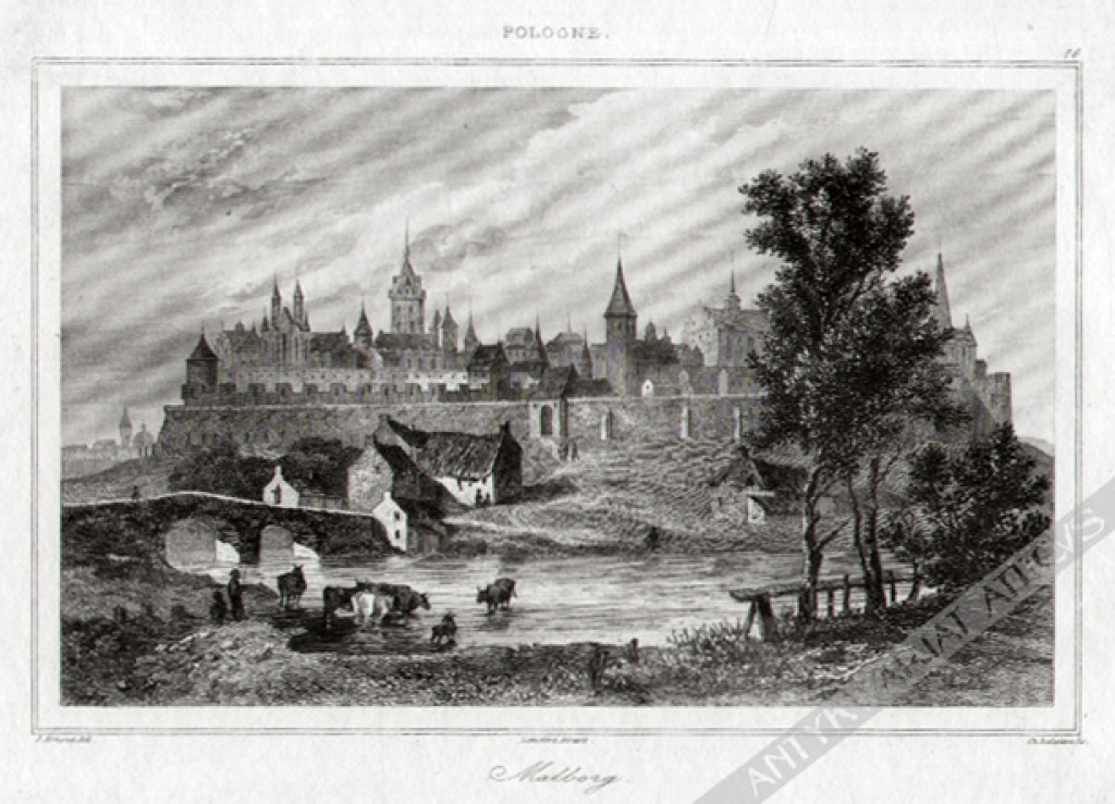 [rycina, 1840] Malborg [Zamek w Malborku]