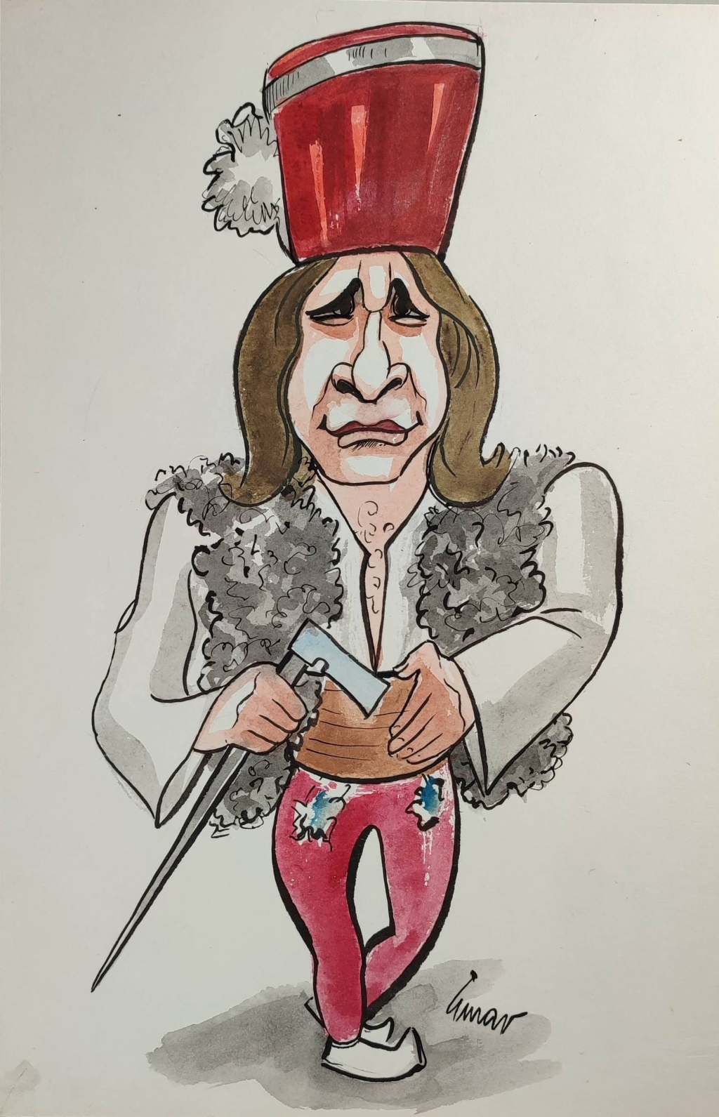 [portret satyryczny] Marek Perepeczko w "Janosiku"