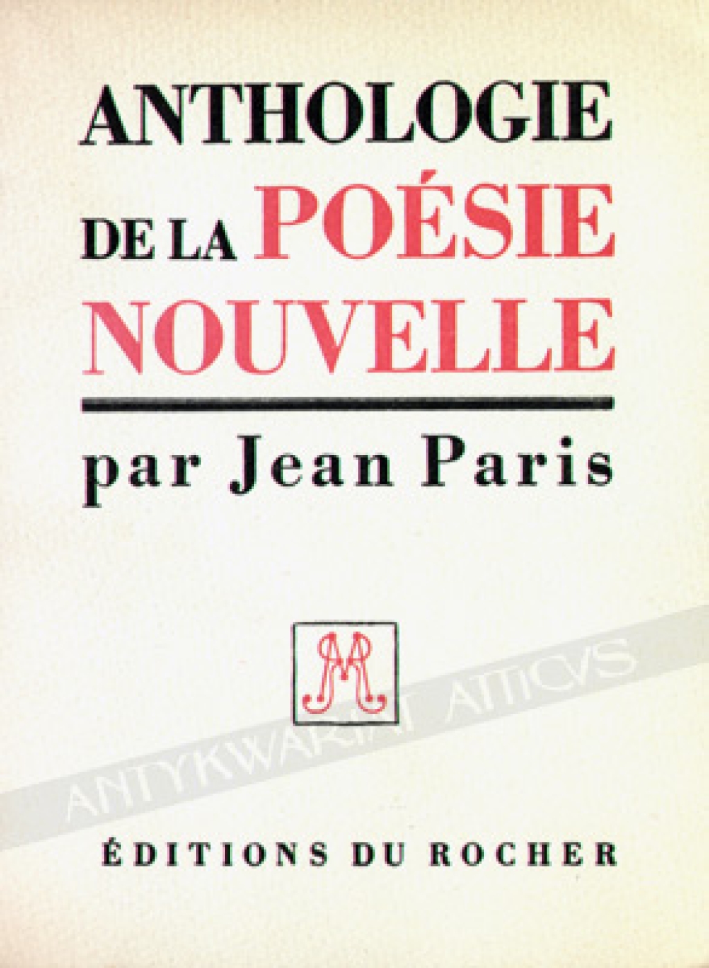 Antologie de la poesie nouvelle
