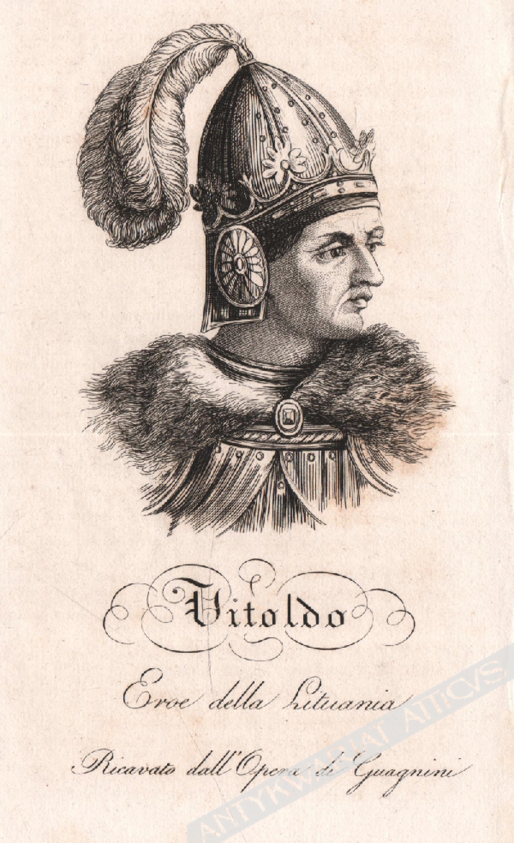 [rycina, 1831] [Wielki książę Witold] Vitoldo Eroe della Lituania