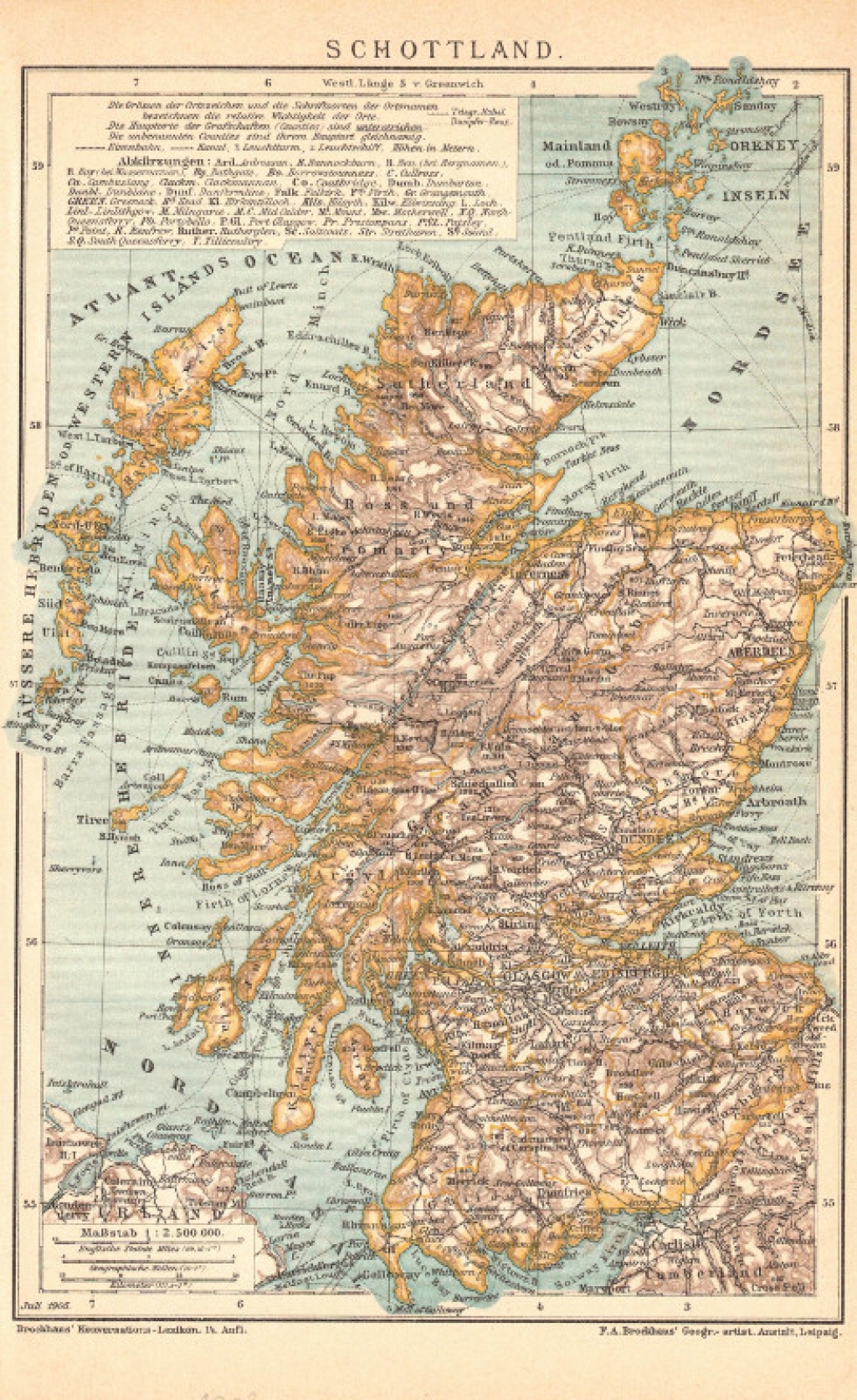 [mapa, 1903] Schottland. [Szkocja]