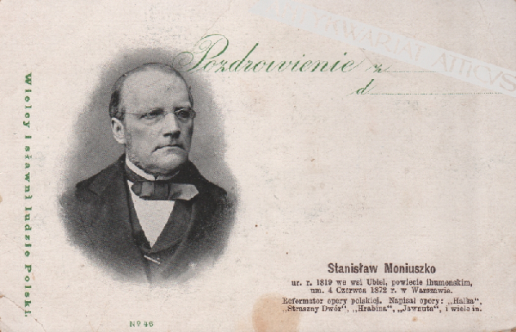 [pocztówka, ok. 1900] Stanisław Moniuszko