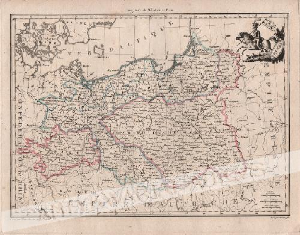 [mapa, Księstwo Warszawskie, Prusy, 1812] Grand Duche de Varsovie. Prusse