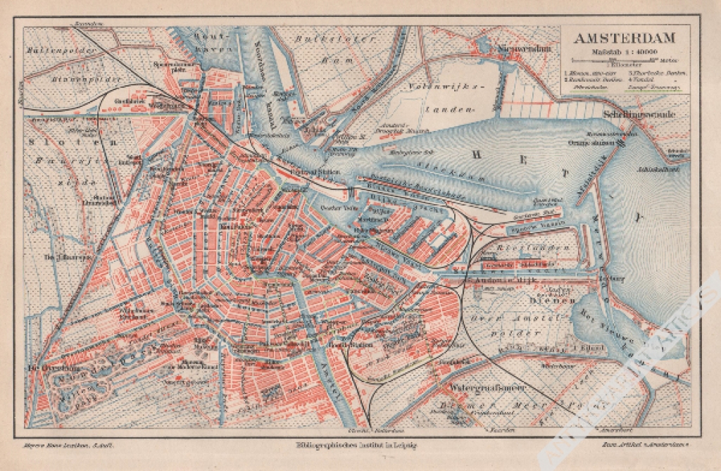 [plan miasta, 1895] Amsterdam