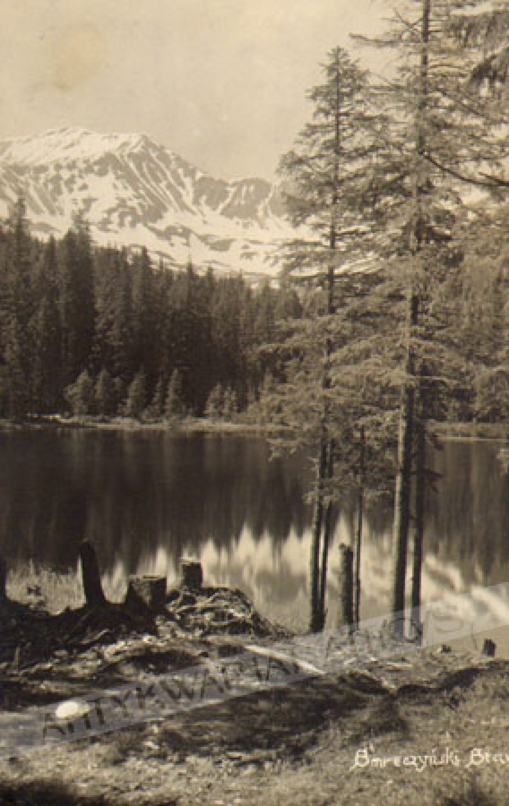 [pocztówka, lata 1920-te] Smreczyński Staw [Tatry]