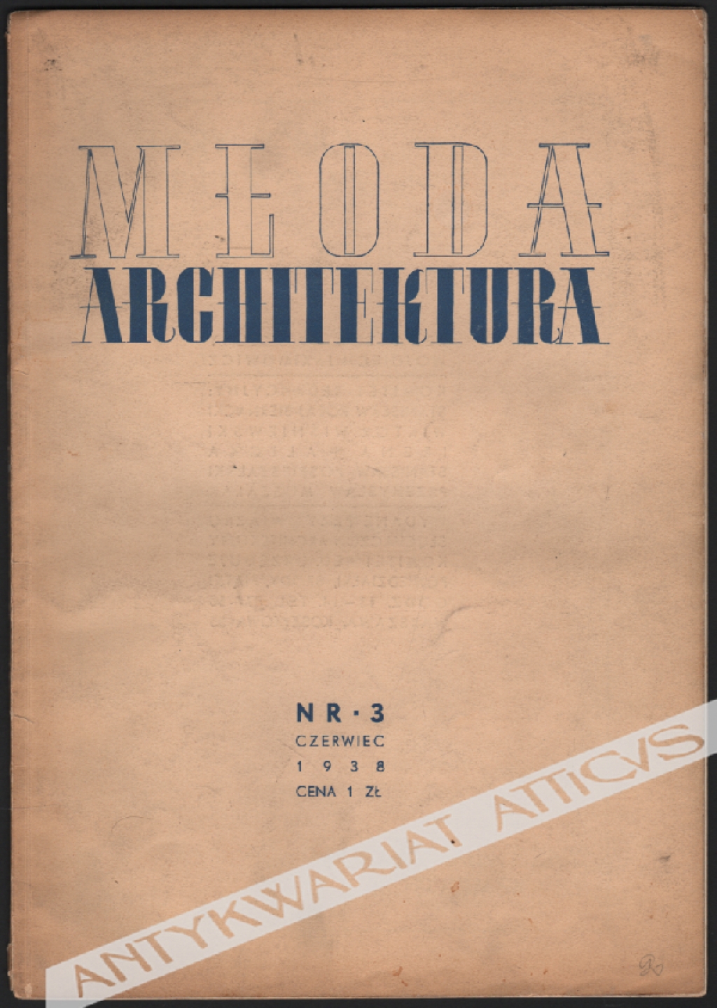 Młoda architektura, nr 3 - czerwiec 1938 [czasopismo]