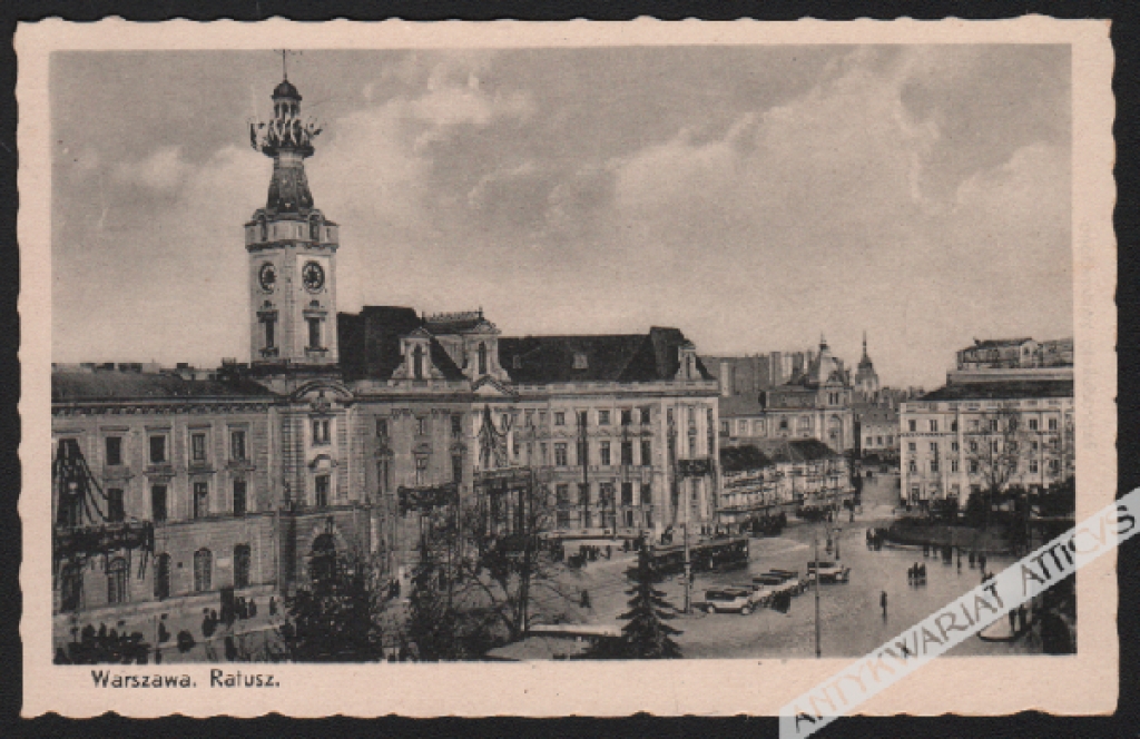 [pocztówka, ok. 1939] Warszawa. Ratusz [Pałac Jabłonowskich]