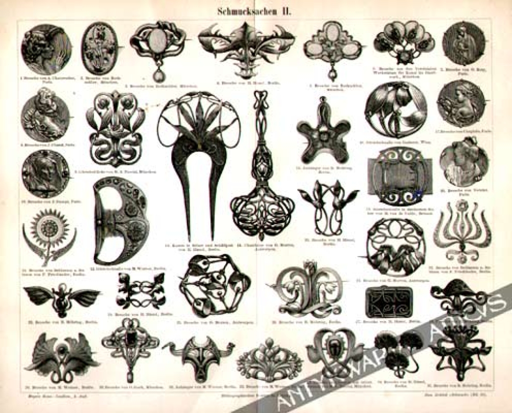 [rycina, 1899] Schmucksachen II. [biżuteria secesyjna]