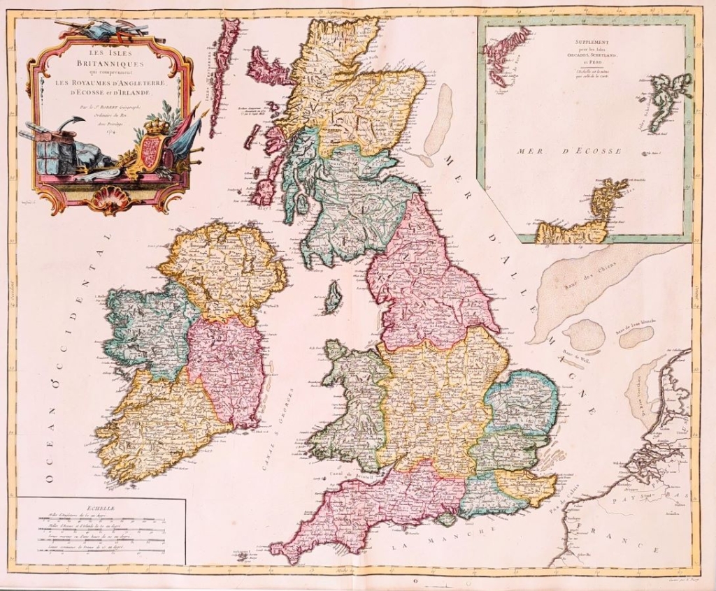 [mapa, 1754] Les Isles Britanniques [Wyspy Brytyjskie]