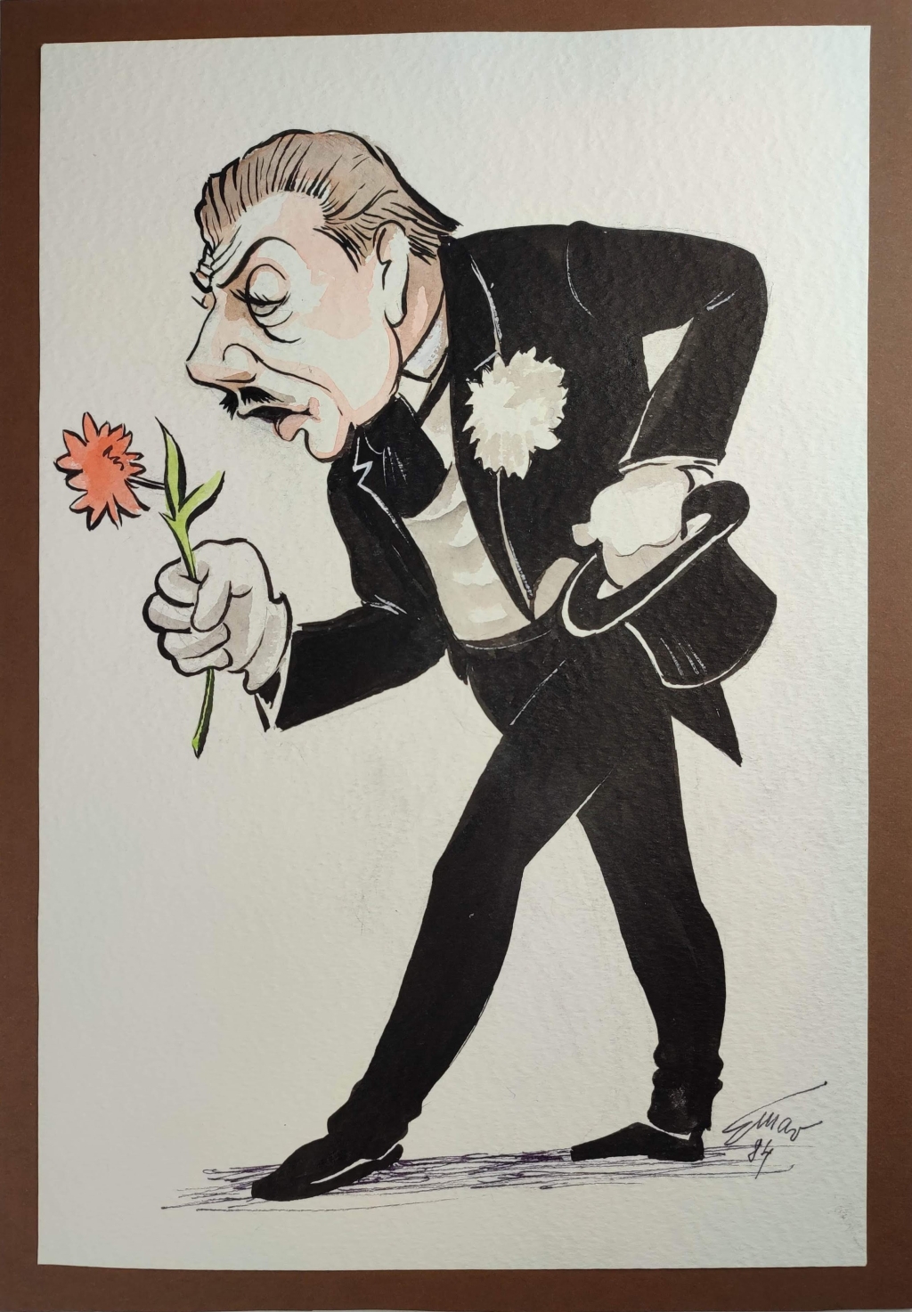 [portret satyryczny] Mariusz Dmochowski jako Wokulski w "Lalce"