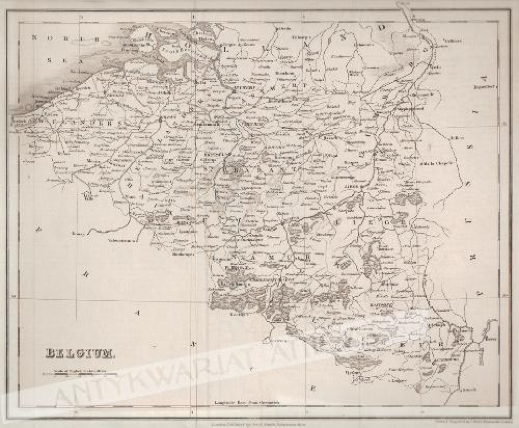 [mapa, Belgia, ok. 1900] Belgium