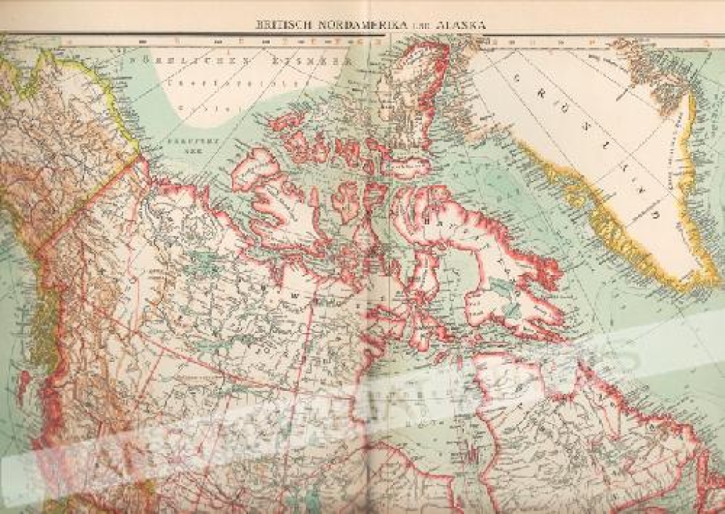 [mapa, 1928] Britisch Nordamerica und Alaska[Kolonie brytyjskie w Ameryce Północnej - Kanada]