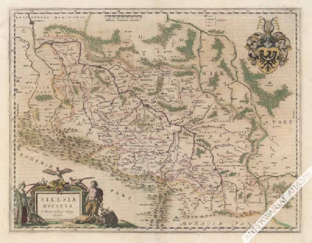[Śląsk, mapa, ok. 1645] Silesia Ducatus A Martino Helwigio Nissense descriptus
