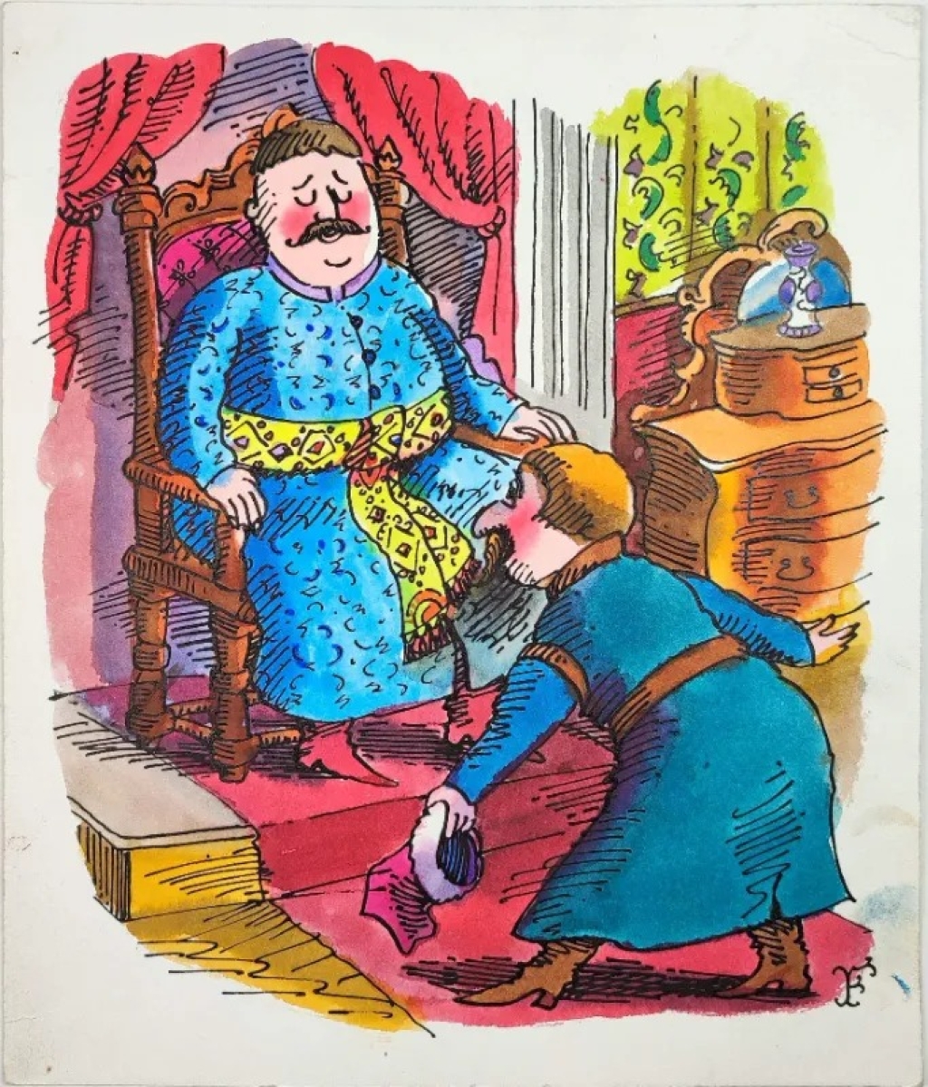 [rysunek, 1986] Wizyta u szlachcica