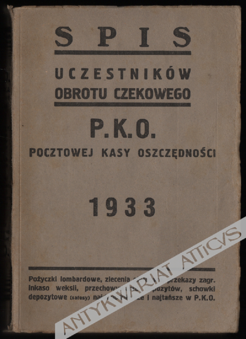 Spis uczestników obrotu czekowego Pocztowej Kasy Oszczędności według stanu z dnia 30 września 1932 r.