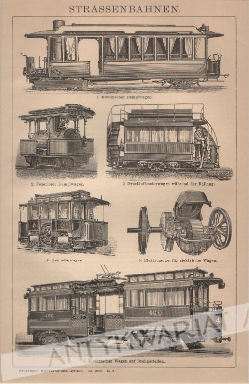 [rycina, 1908] Strassenbahnen [tramwaje]