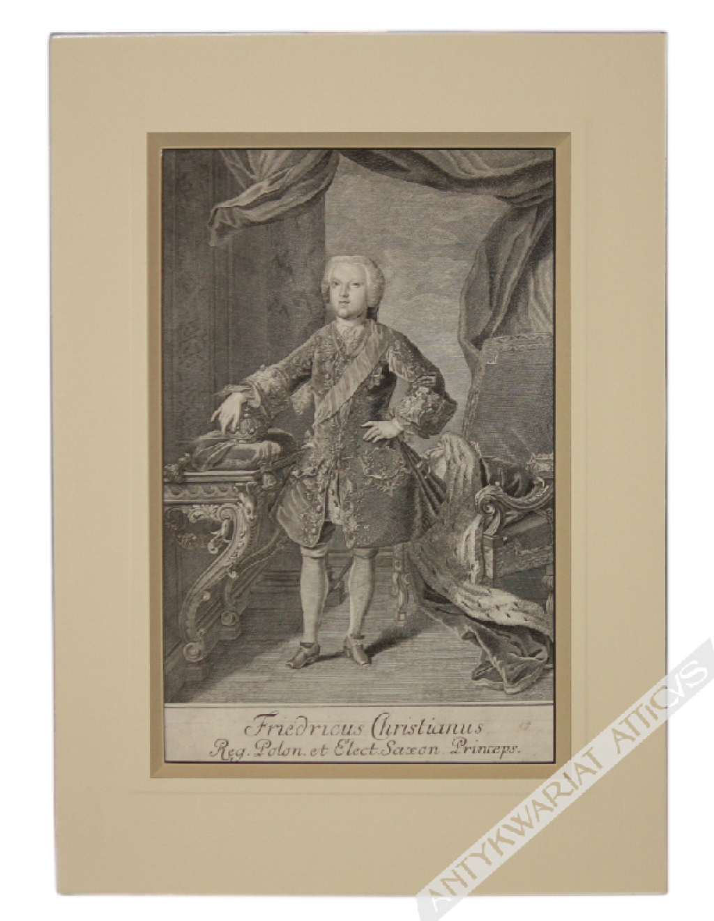 [rycina, 1752] Friedricus Christianus Reg. Polon. et Elect. Saxon. Princeps [Fryderyk Krystian Wettyn, syn Augusta III]
