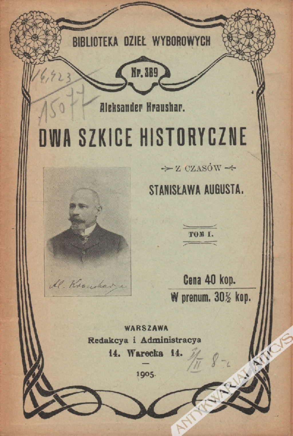 Dwa szkice historyczne z czasów Stanisława Augusta, t. I-II