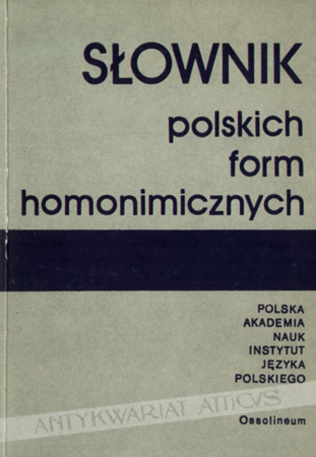Słownik polskich form homonimicznych