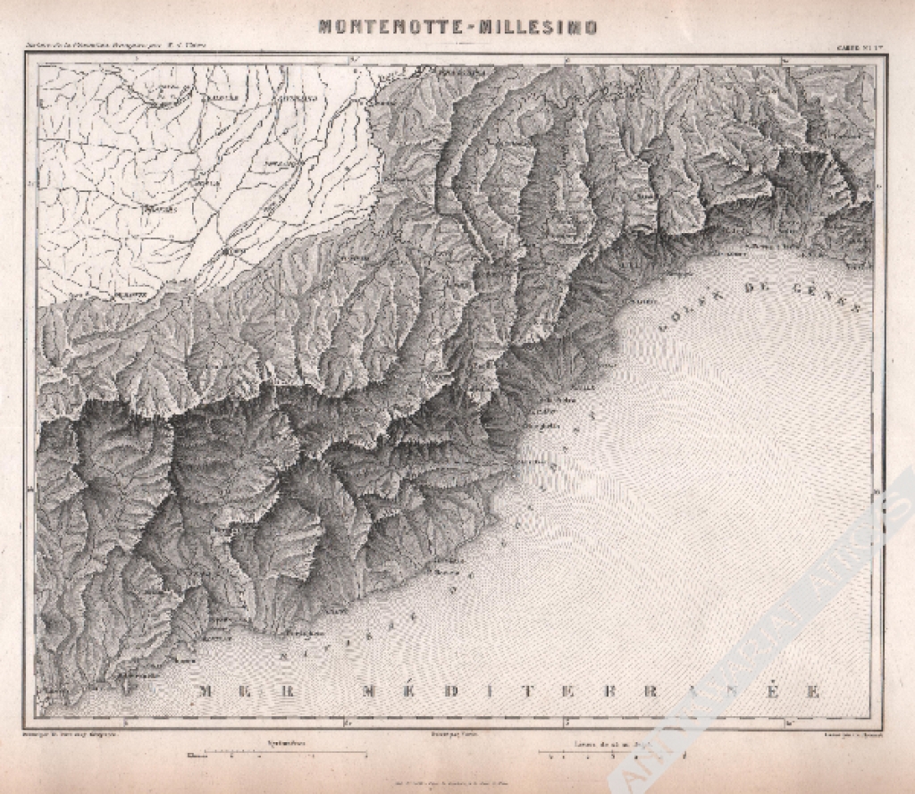 [mapa, Montenotte-Millesimo, ok. 1859] Montenotte-Millesimo