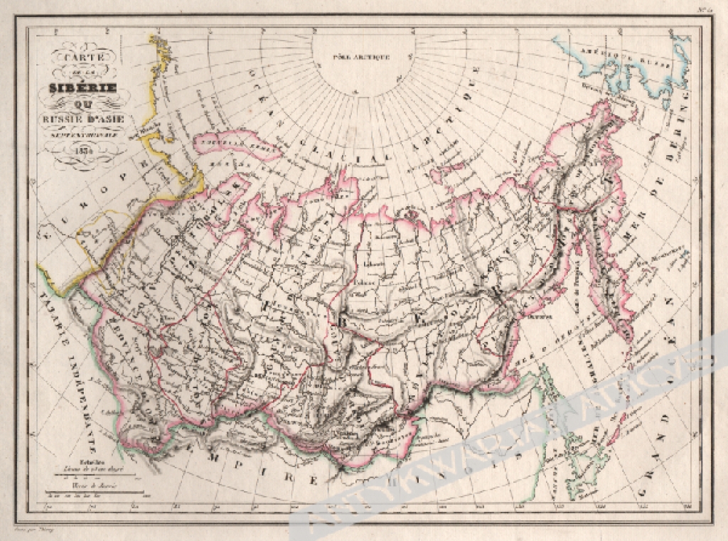[mapa, Syberia, 1834] Carte de la Siberie ou Russie d'Asie septentrionale