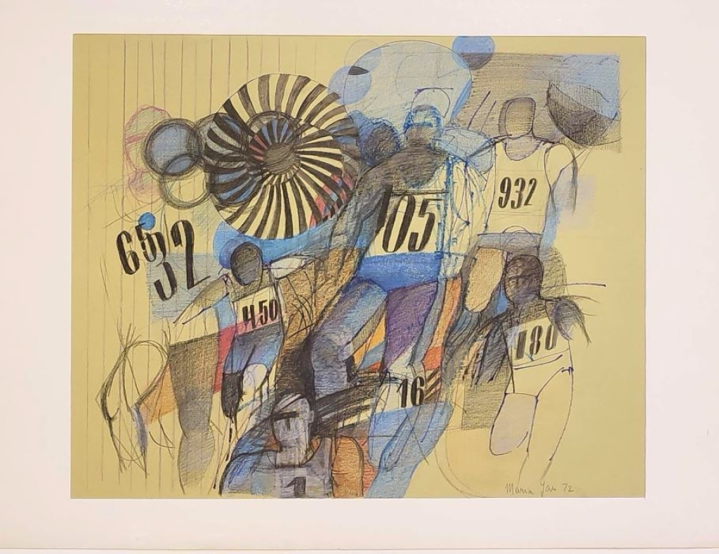 [rysunek, 1972] Biegacze