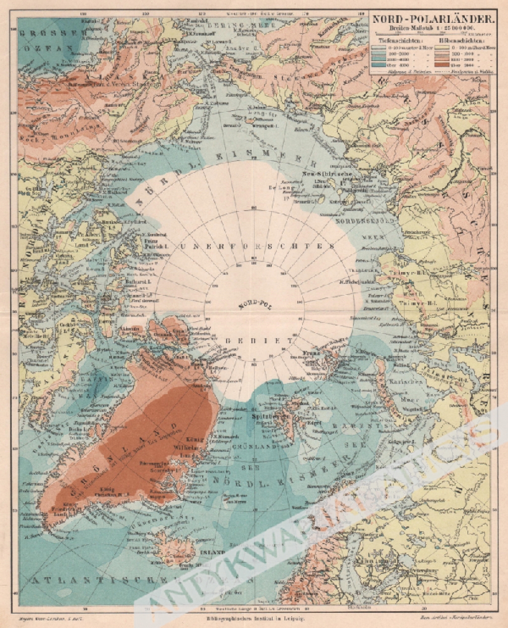 [Mapa Arktyki, ok. 1897] Nord-Polarlander