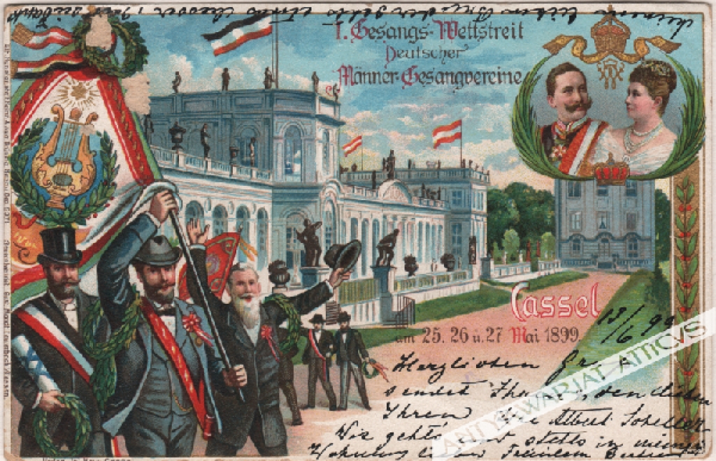 [pocztówka, 1899] I.GESANGS-WETTSTREIT Deutscher Männergesangvereine