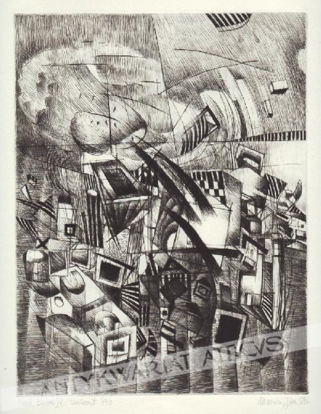 [grafika, 1980] Przed burzą IV