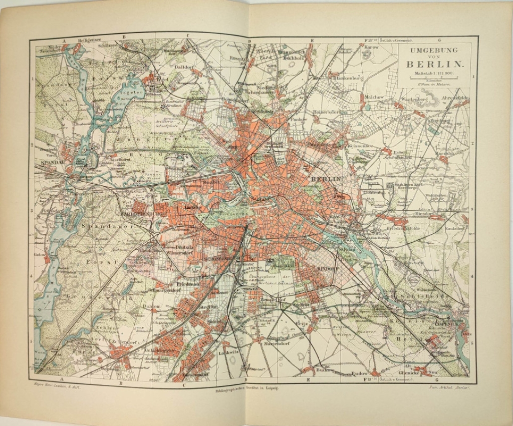 [mapa, Berlin, 1897] Umgebung von Berlin [Berlin i okolice]