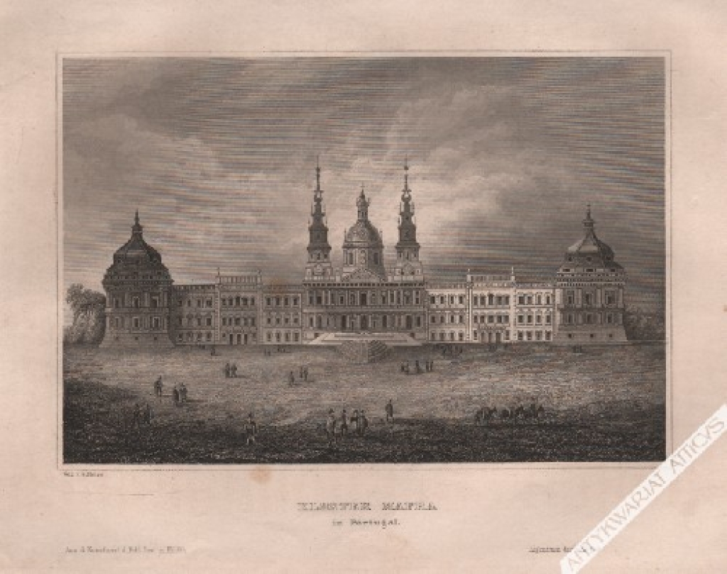 [rycina, 1860] Kloster Mafra in Portugal [Pałac w Mafrze, Portugalia]