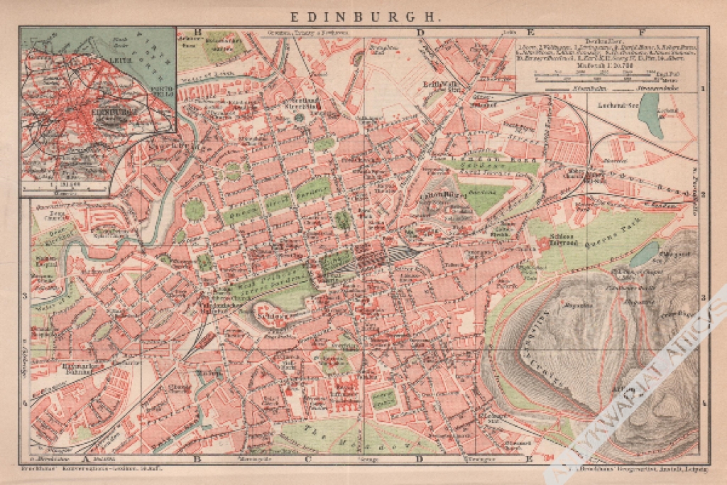 [plan miasta, 1898] Edinburgh. [Edynburg]