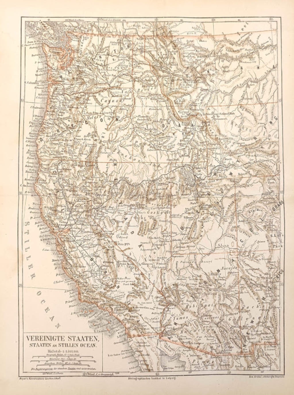 [3 mapy, 1878] Vereinigte Staaten  [Stany Zjednoczone]