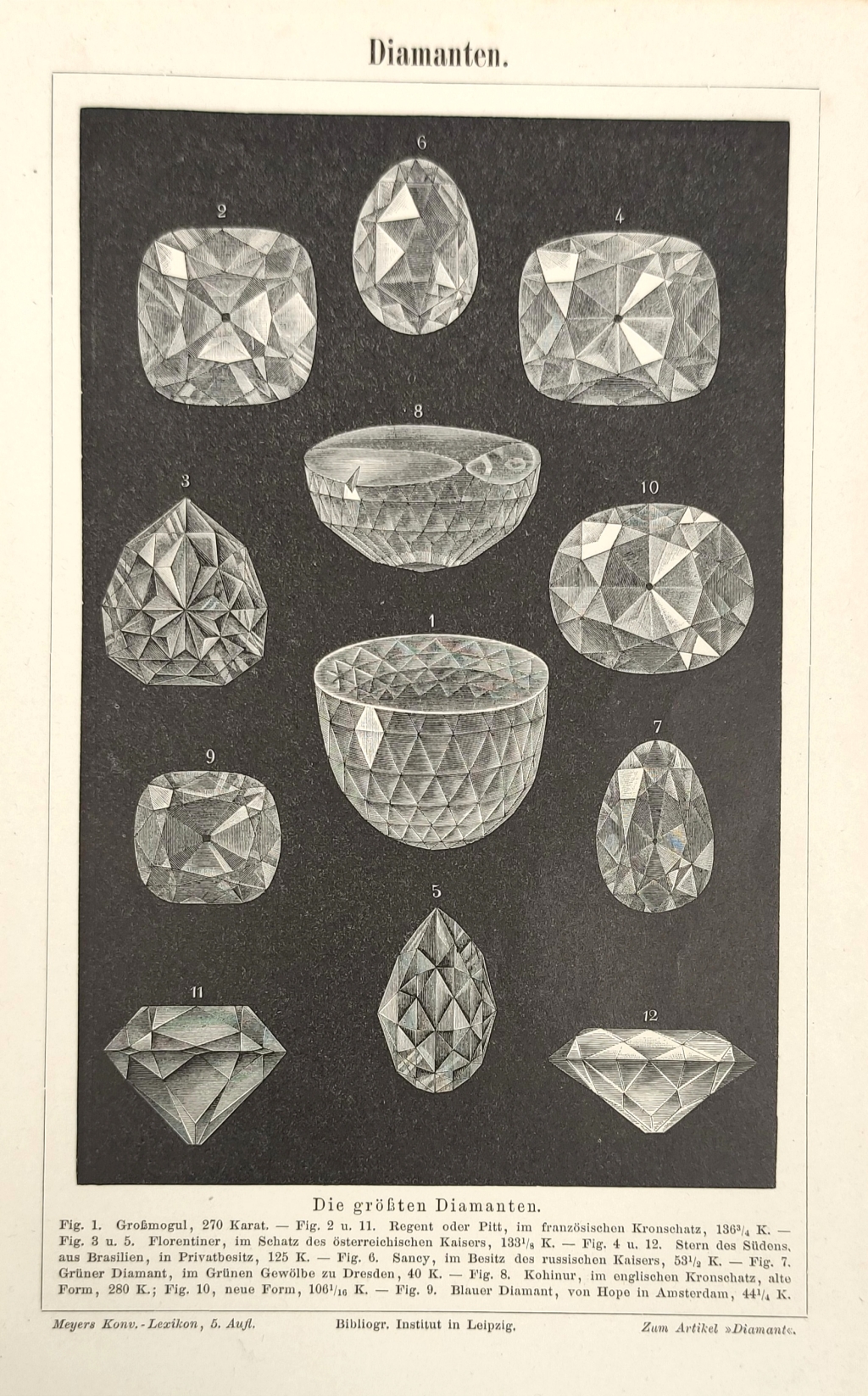 [rycina, 1894] Diamanten [diamenty]