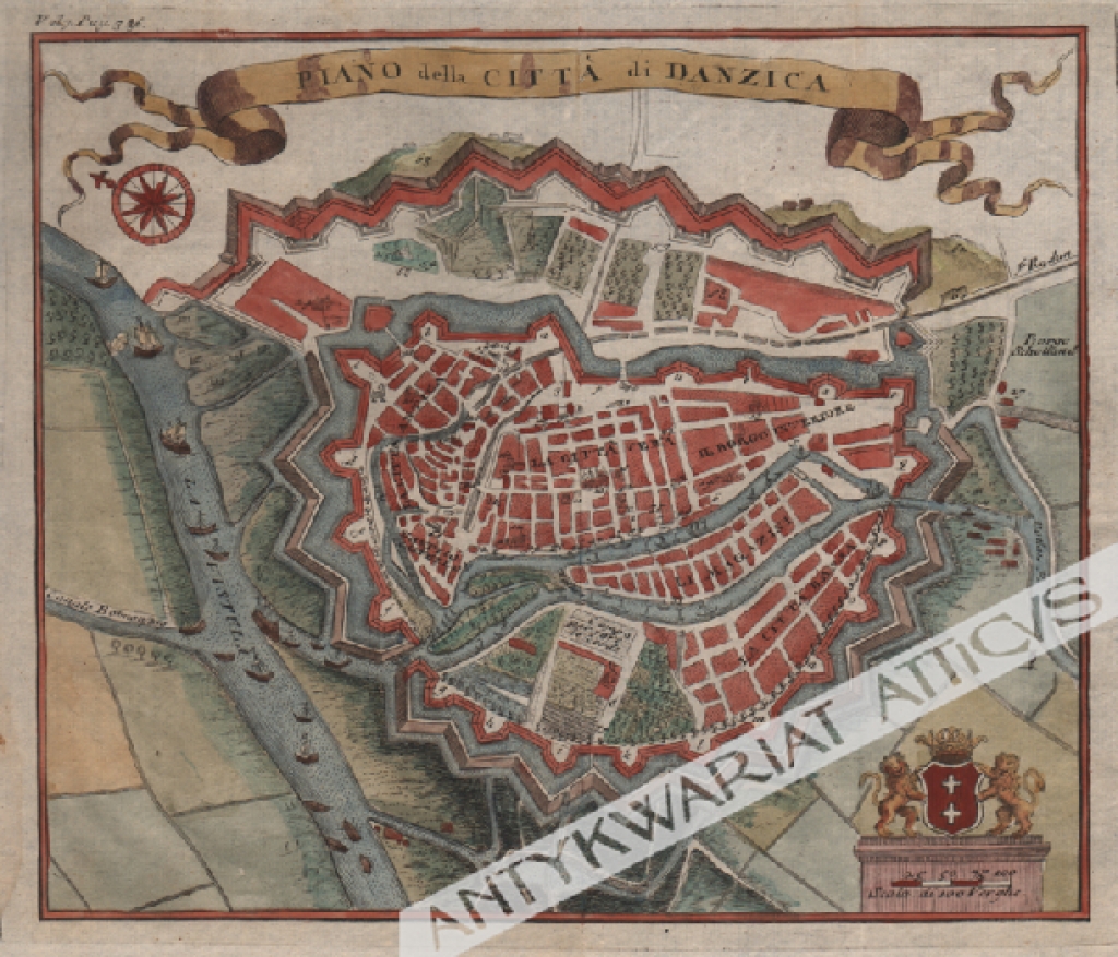 [plan Gdańska, 1737] Piano della Citta di Danzica