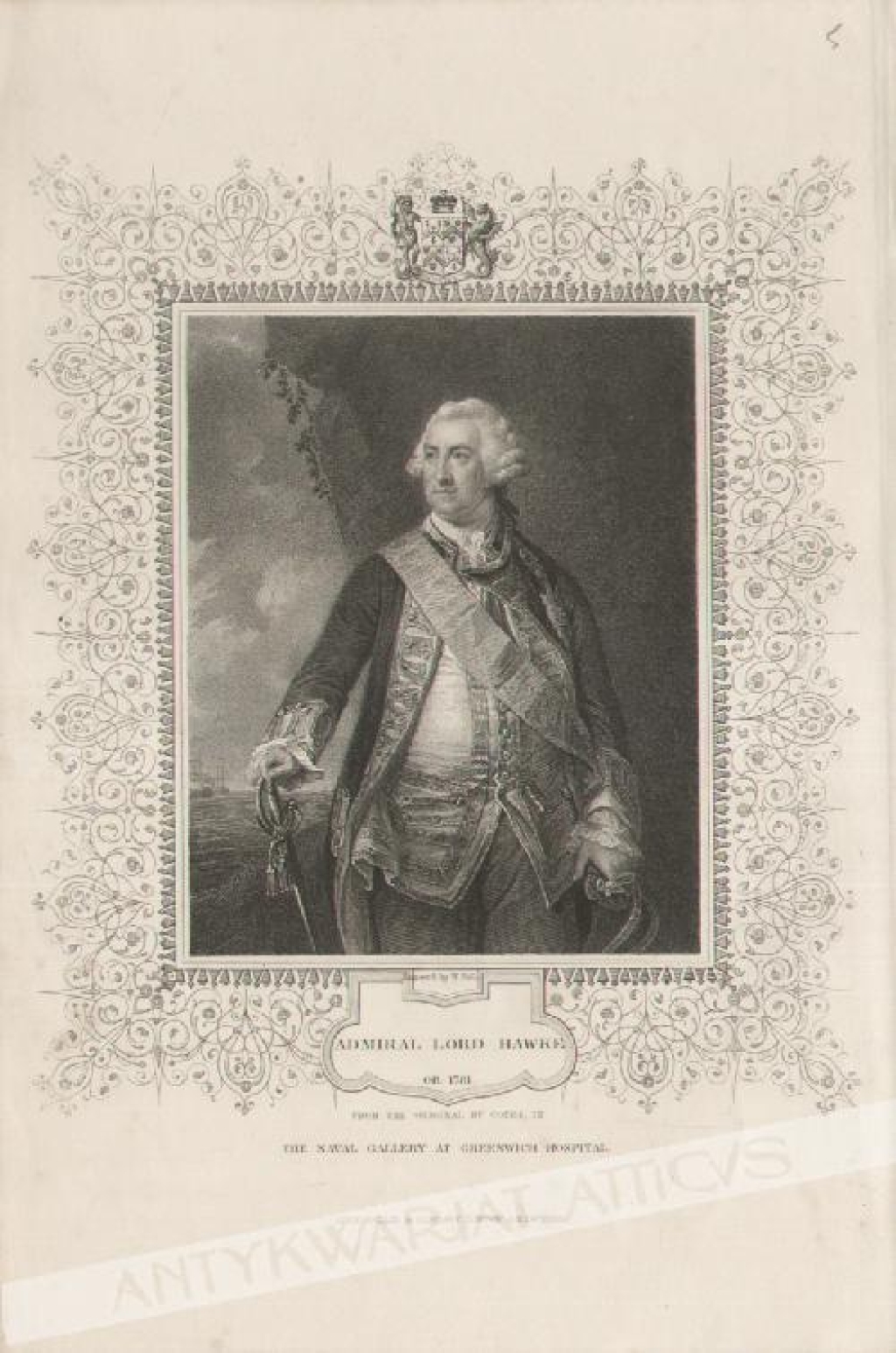[rycina, ok. 1850] Admiral Lord Hawke