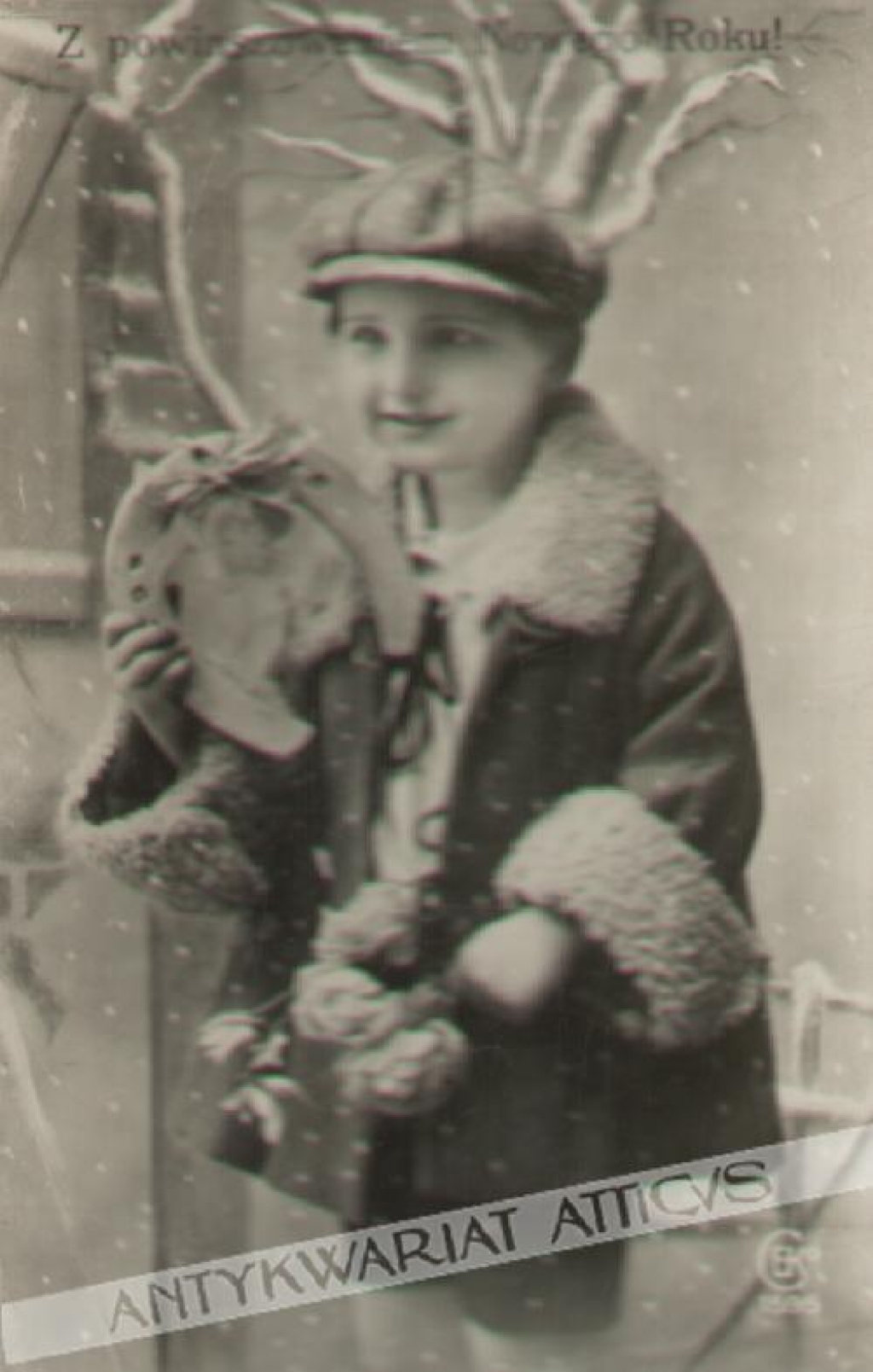 [pocztówka, lata 1920-te] Z powinszowaniem Nowego Roku!