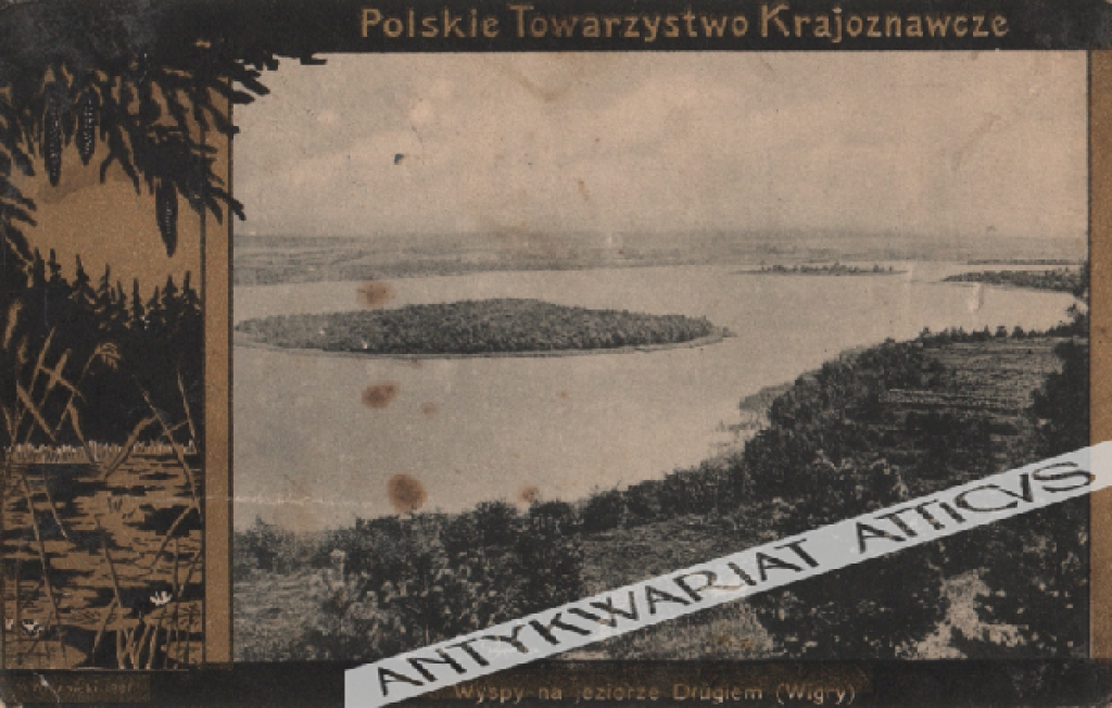 [pocztówka, ok. 1907] Wyspy na Jeziorze Długiem (Wigry)