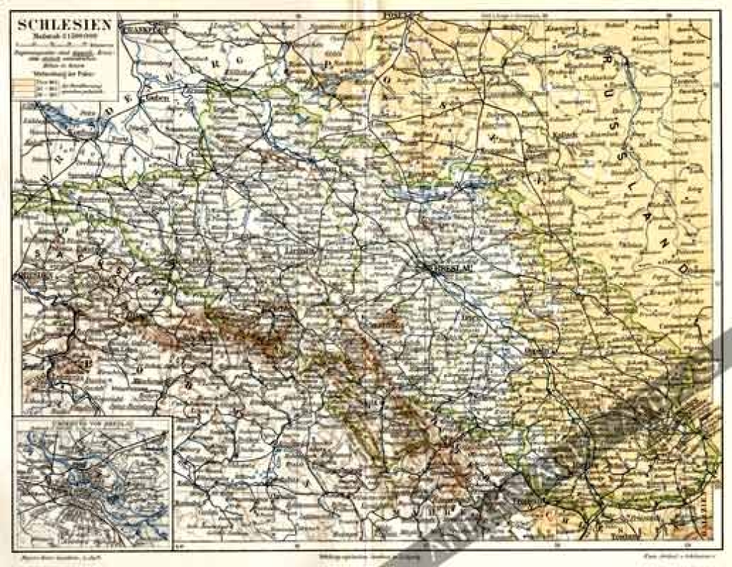 [mapa, ok. 1897] SCHLESIEN [Śląsk]
